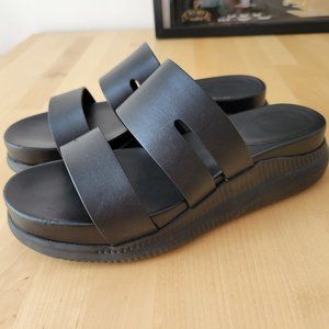 Cole Haan Black 2.zerogrand Slotted Slide Sandals